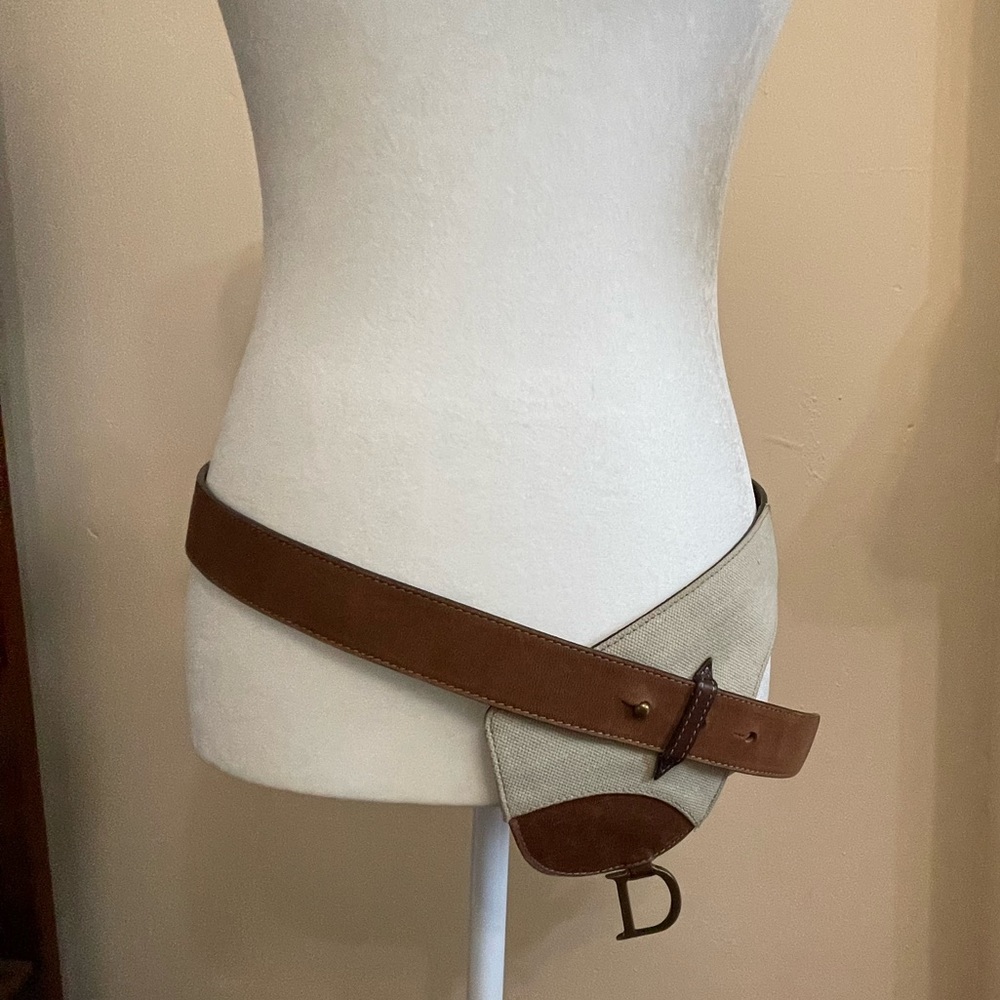 RARE Vintage Dior 2000’s Hip Slung Saddle Bag Belt Y2K